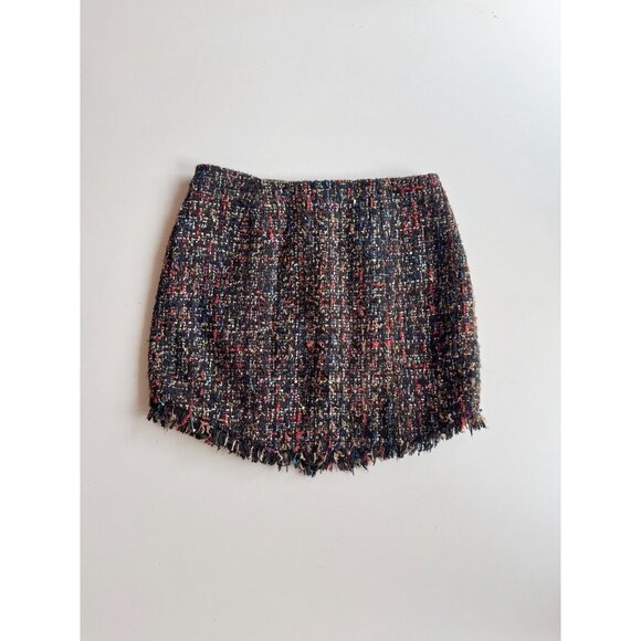 LOVERS + FRIENDS Aria Black Nightlife Confetti Flecked Tweed Mini Skirt, Size S - Picture 6 of 14
